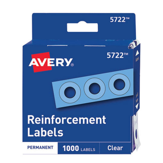 AVERY 1/4" HOLE REINFORCEMENT LABEL RINGS