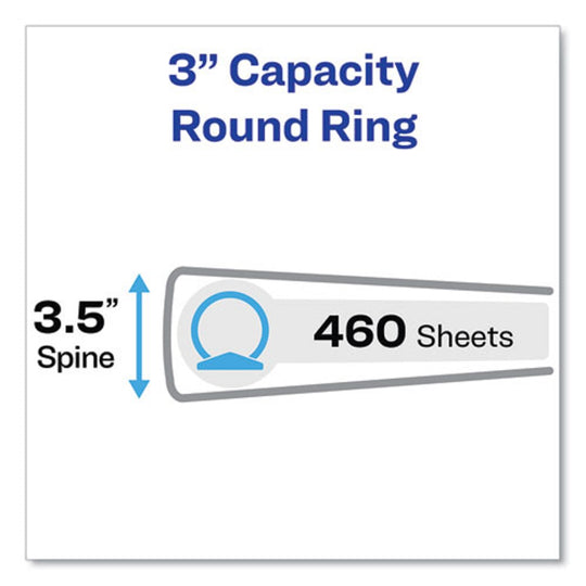 ECONOMY VIEW BINDER - 3 ROUND RINGS - WHITE