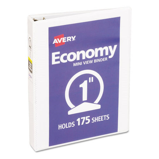 ECONOMY VIEW BINDER W/ ROUND RINGS - WHITE