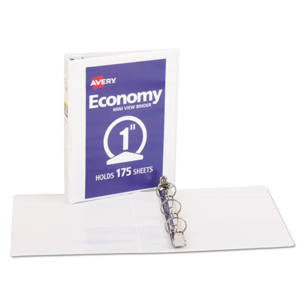 ECONOMY VIEW BINDER W/ ROUND RINGS - WHITE