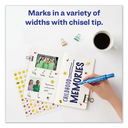 MARKS A LOT REGULAR DESK STYLE PERMANENT MARKER, CHISEL TIP - BLUE