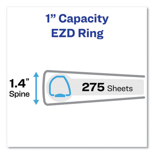 DURABLE NON-VIEW BINDER W/ DURAHINGE & EZD RINGS - BLACK