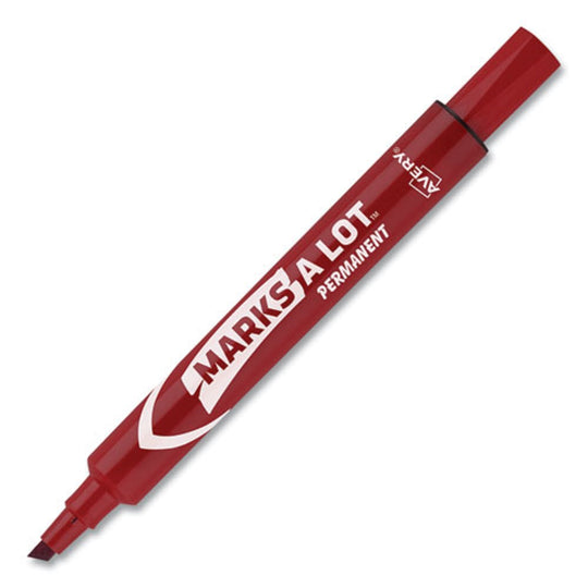 MARKS A LOT LARGE DESK-STYLE PERMANENT MARKER - RED