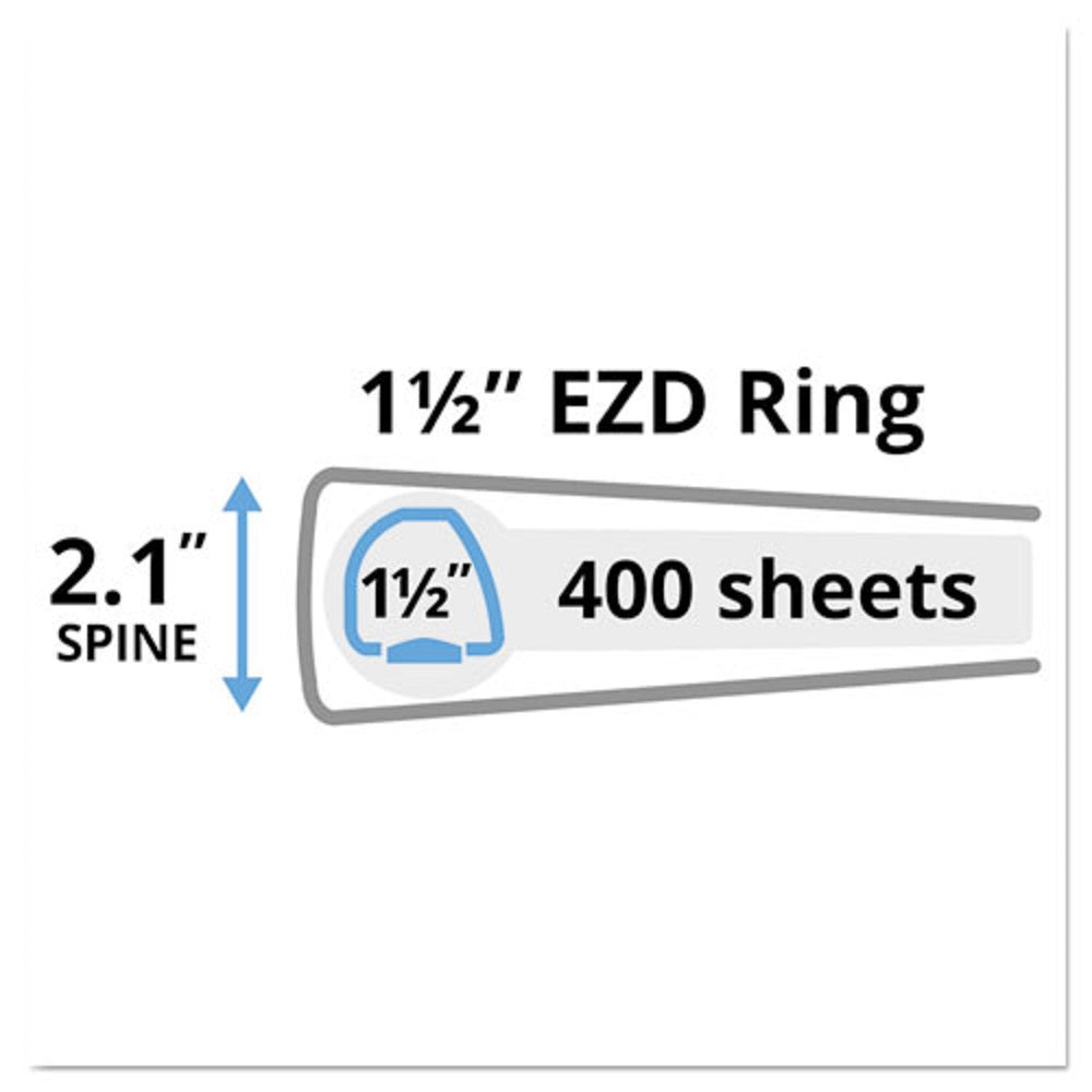 DURABLE VIEW BINDER W/DURAHINGE AND EZD RINGS - BLACK