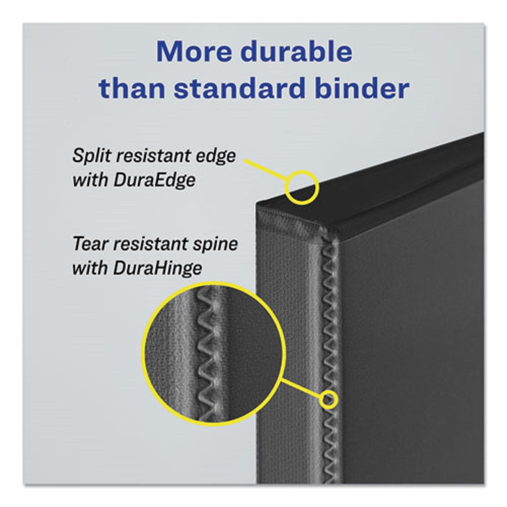 DURABLE VIEW BINDER W/ DURAHINGE & EXD RINGS - BLACK