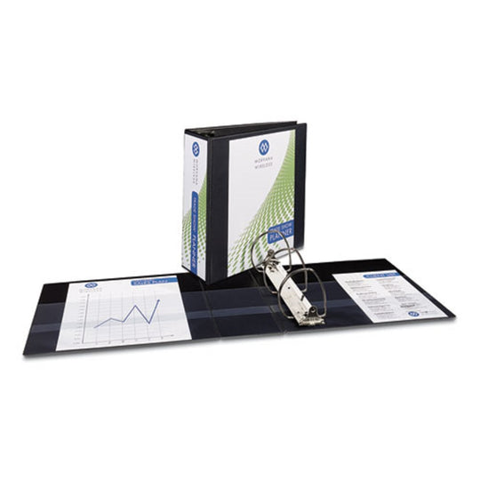 DURABLE VIEW BINDER W/ DURAHINGE & EZD RINGS - BLACK