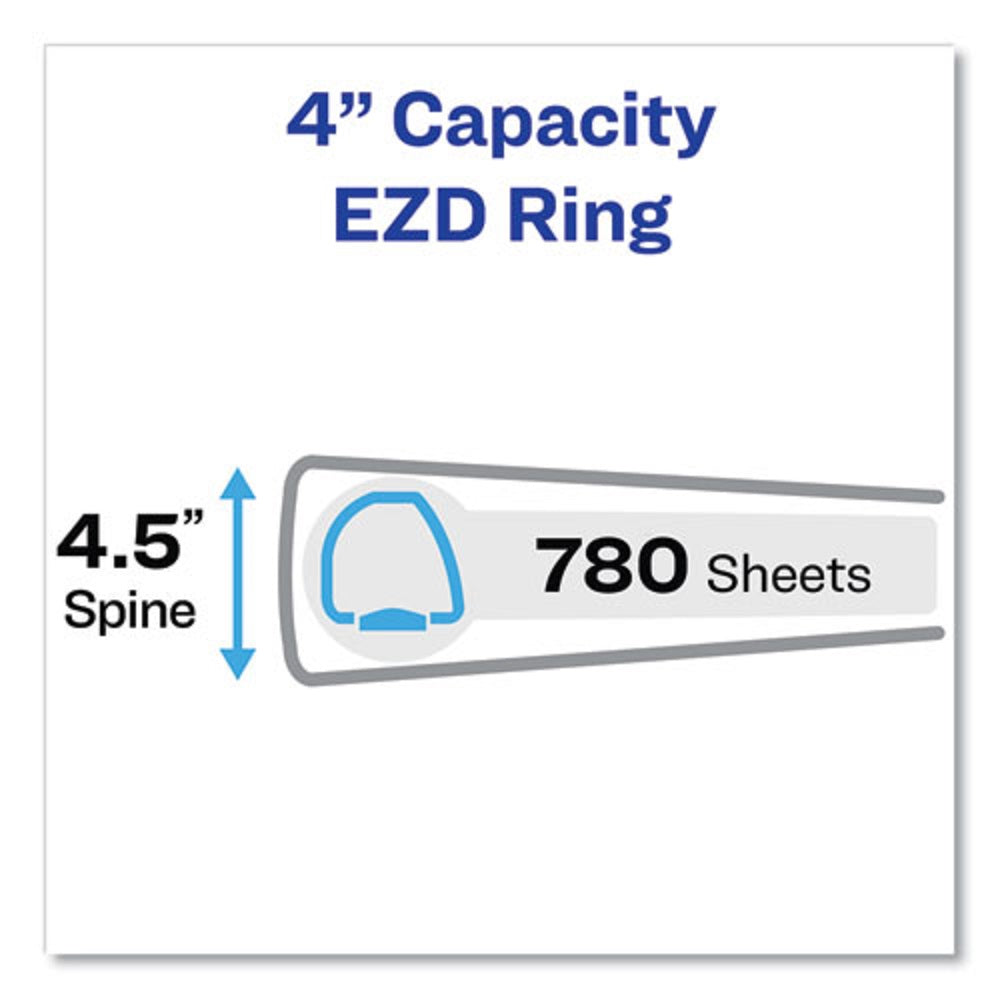 DURABLE VIEW BINDER W/ DURAHINGE & EZD RINGS - BLACK