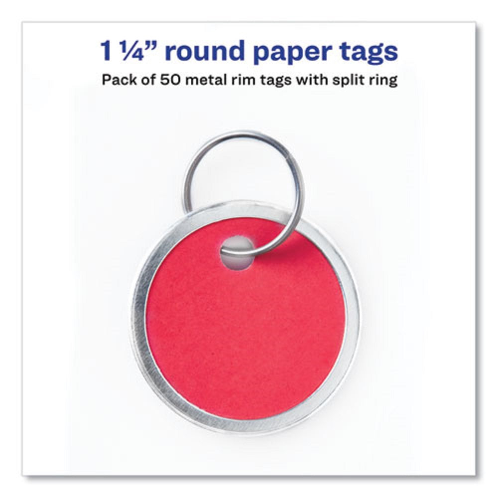 METAL RIM KEY TAGS - ASSORTED COLORS