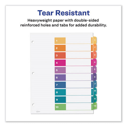 CUSTOMIZABLE TABLE OF CONTENTS READY INDEX DIVIDERS W/ MULTICOLOR TABS