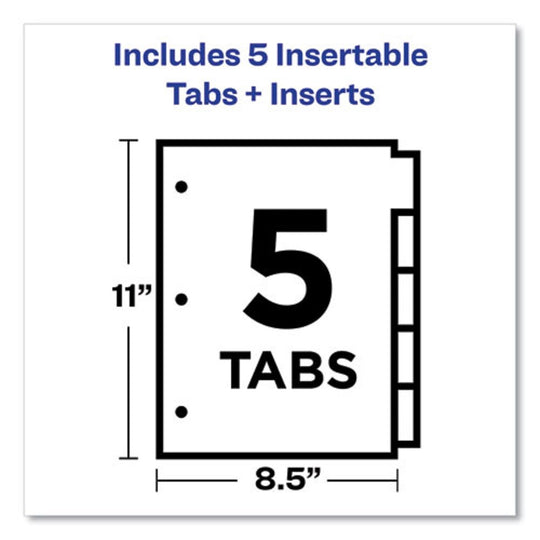 AVERY BIG TAB NSERTABLE DIVIDERS - REINFORCED GOLD EDGE