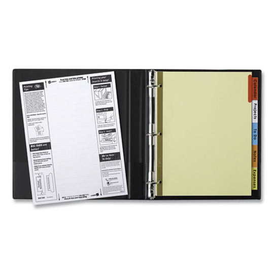 AVERY BIG TAB NSERTABLE DIVIDERS - REINFORCED GOLD EDGE