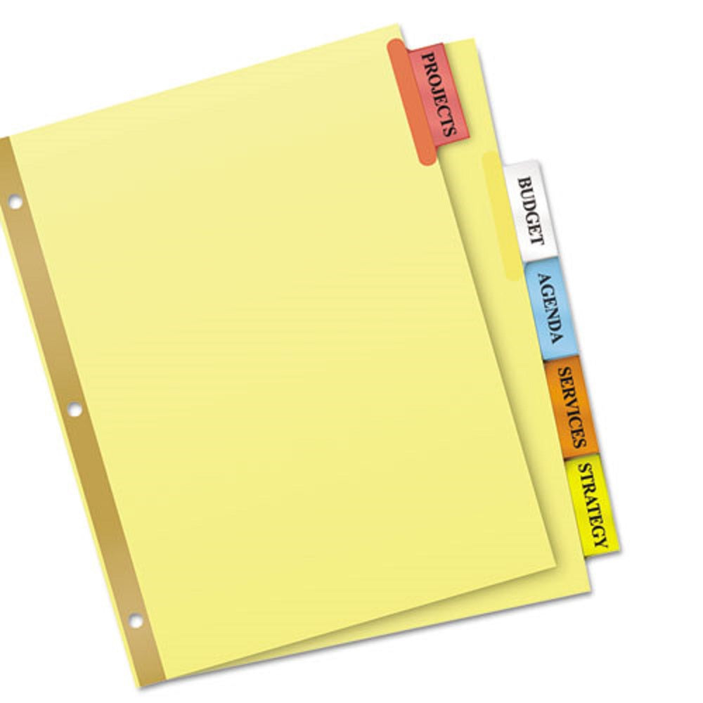 AVERY BIG TAB NSERTABLE DIVIDERS - REINFORCED GOLD EDGE