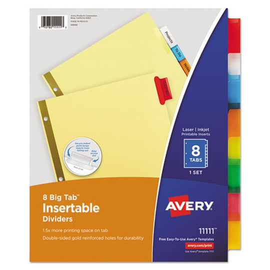 AVERY INSERTABLE BIG TAB DIVIDERS