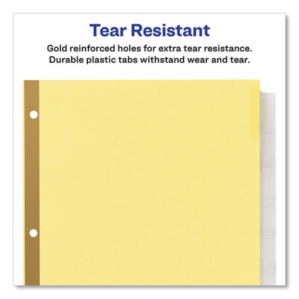 AVERY BIG TAB INSERTABLE DIVIDERS - REINFORCED GOLD EDGE