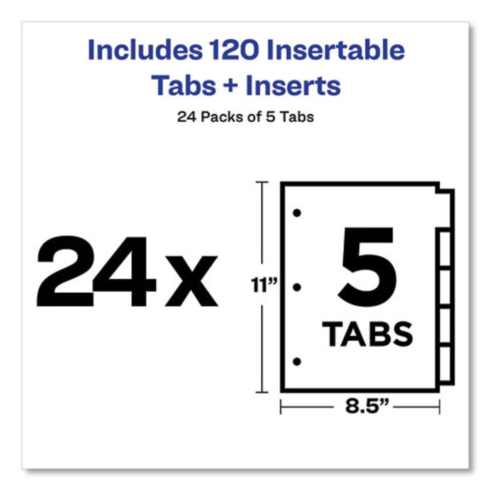 BIG TAB INSERTABLE DIVIDERS - 5 TAB - LETTER