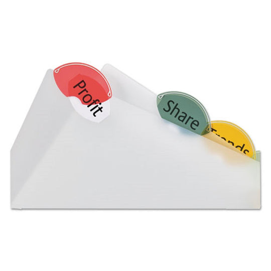 INSERTABLE STYLE EDGE TAB PLASTIC DIVIDERS, 7 HOLE PUNCHED - TRANSLUCENT