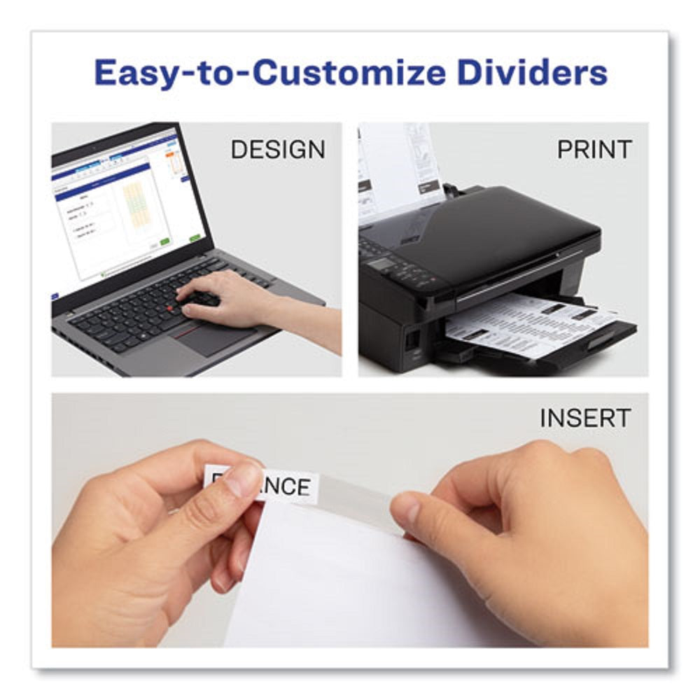 INSERTABLE BIG TAB DIVIDERS - 5 TAB - LETTER