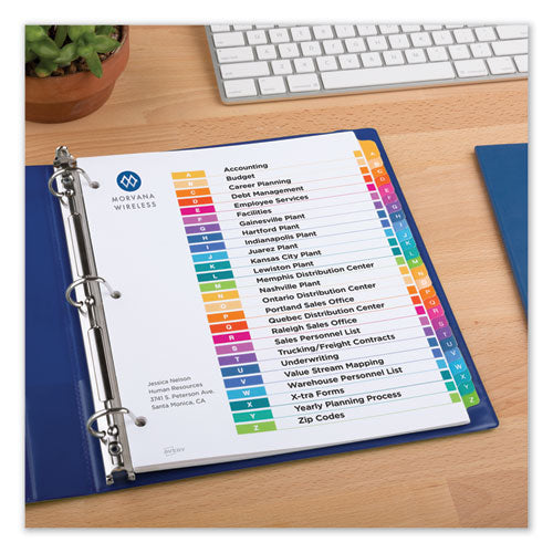 AVERY READY INDEX A-Z TABLE of CONTENTS DIVIDERS