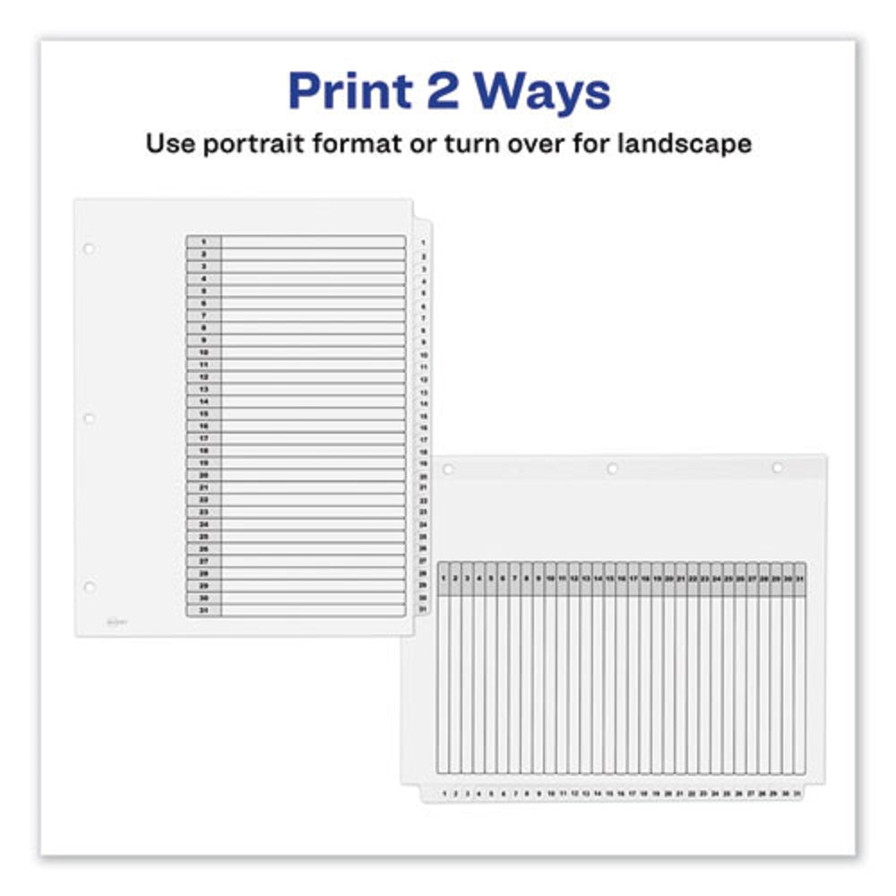 READY INDEX BINDER DIVIDERS - CUSTOMIZABLE TABLE OF CONTENTS - LETTER