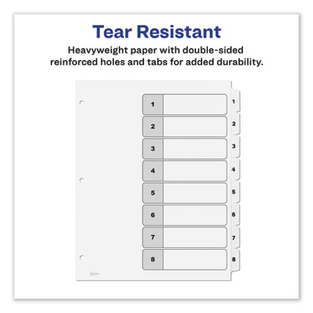 CUSTOMIZABLE TOC READY INDEX BLACK & WHITE DIVERS - 8 TAB