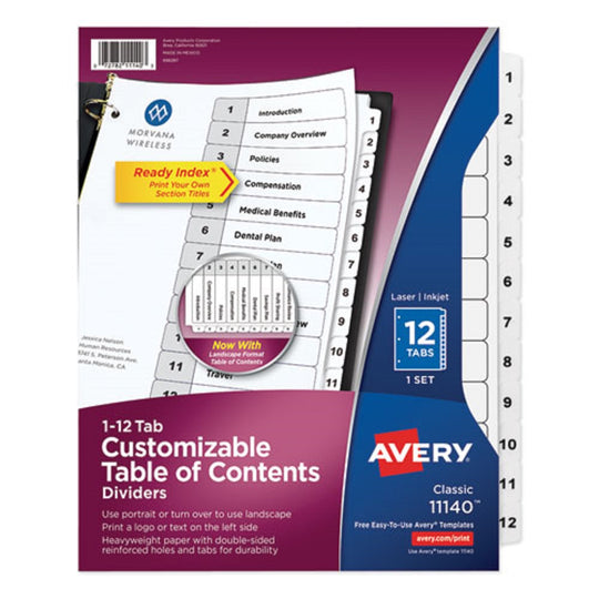 READY INDEX CLASSIC TAB BINDER DIVIDERS