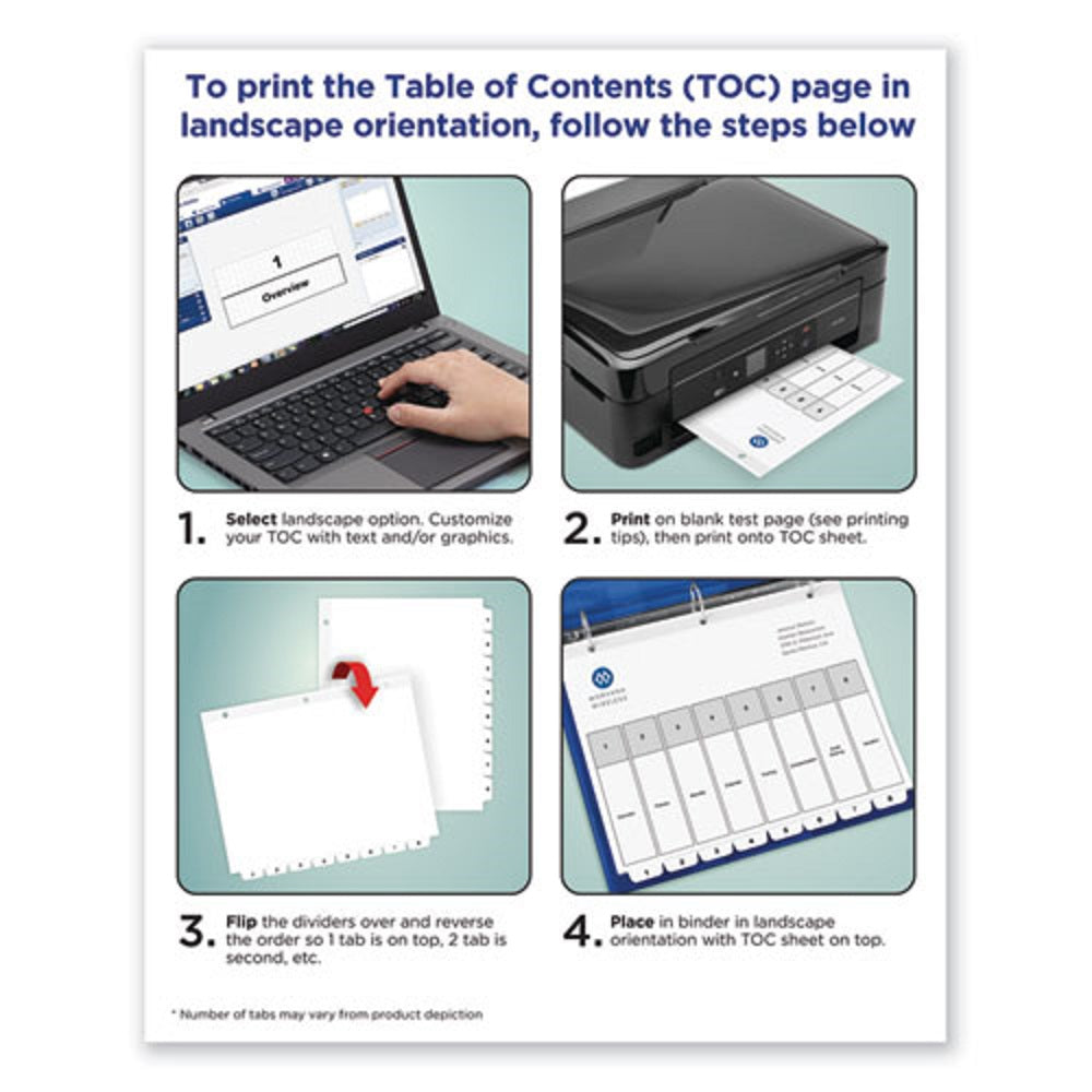 READY INDEX CLASSIC TAB BINDER DIVIDERS