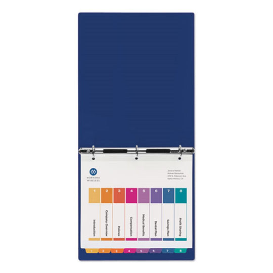 CUSTOMIZABLE TOC READY INDEX DIVIDERS, 8 TAB - MULTICOLOR