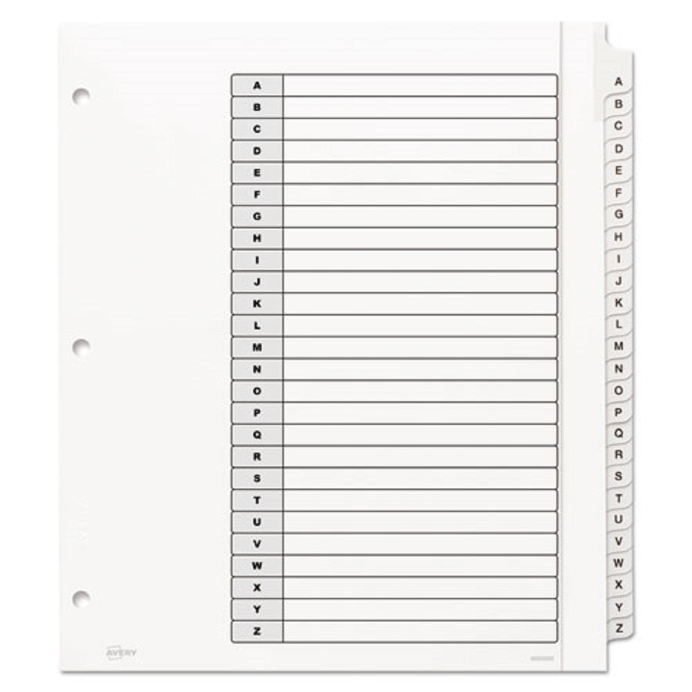 READY INDEX DIVIDERS - EXTRA WIDE TABS - A-Z - LETTER