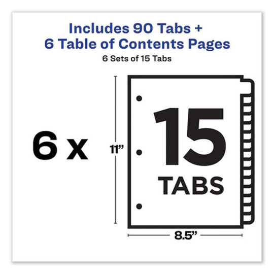 CUSTOMIZABLE TOC READY INDEX MULTICOLOR DIVIDERS