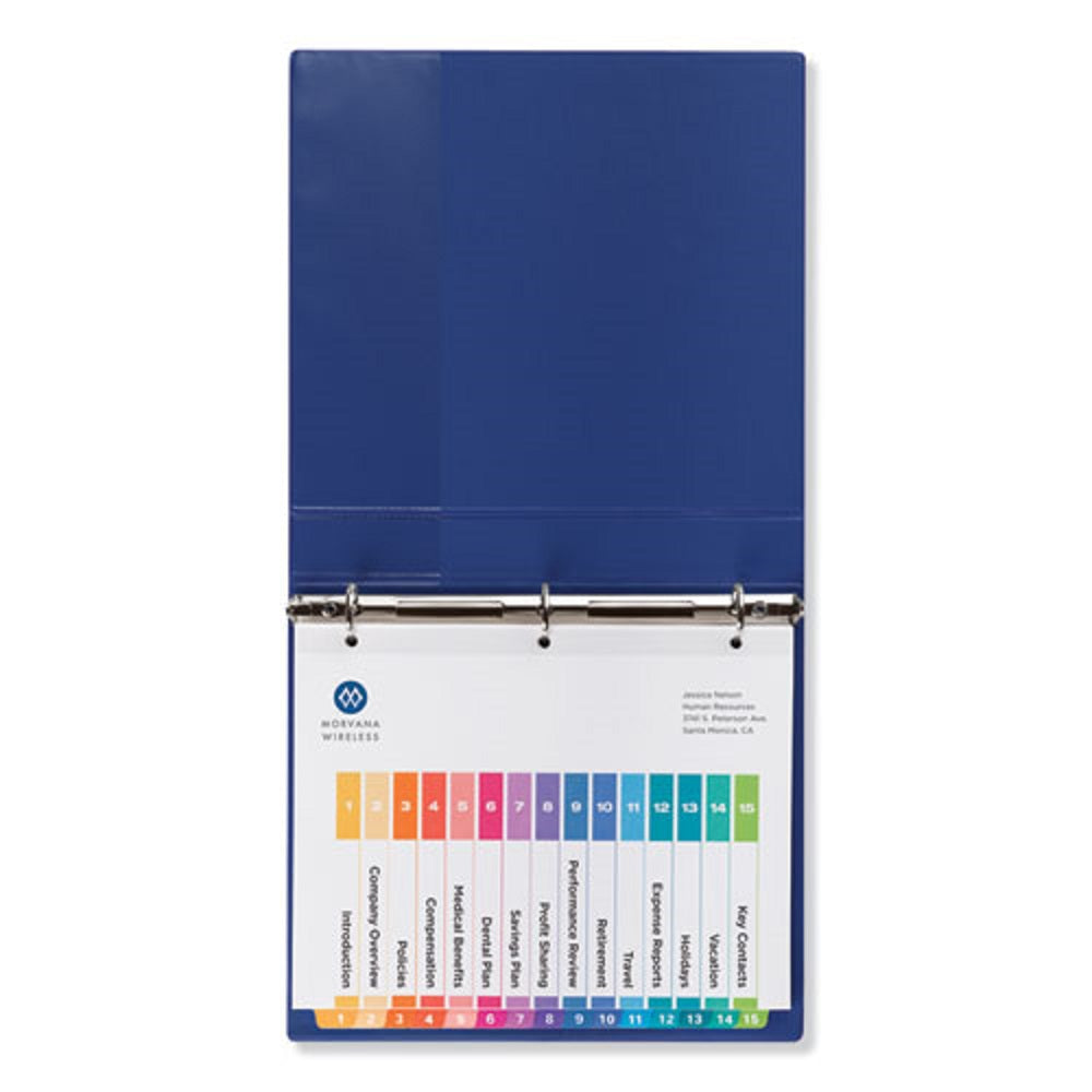 CUSTOMIZABLE TOC READY INDEX MULTICOLOR DIVIDERS