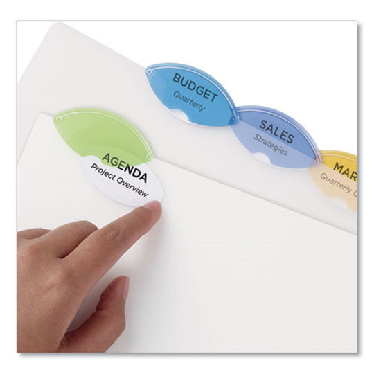 PLASTIC BINDER DIVIDERS - INSERTABLE MULTI-COLOR SYLE EDGE