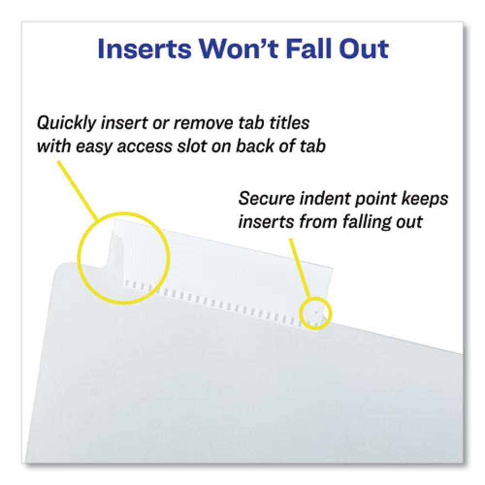 INSERTABLE BIG TAB DIVIDERS - 5 TAB