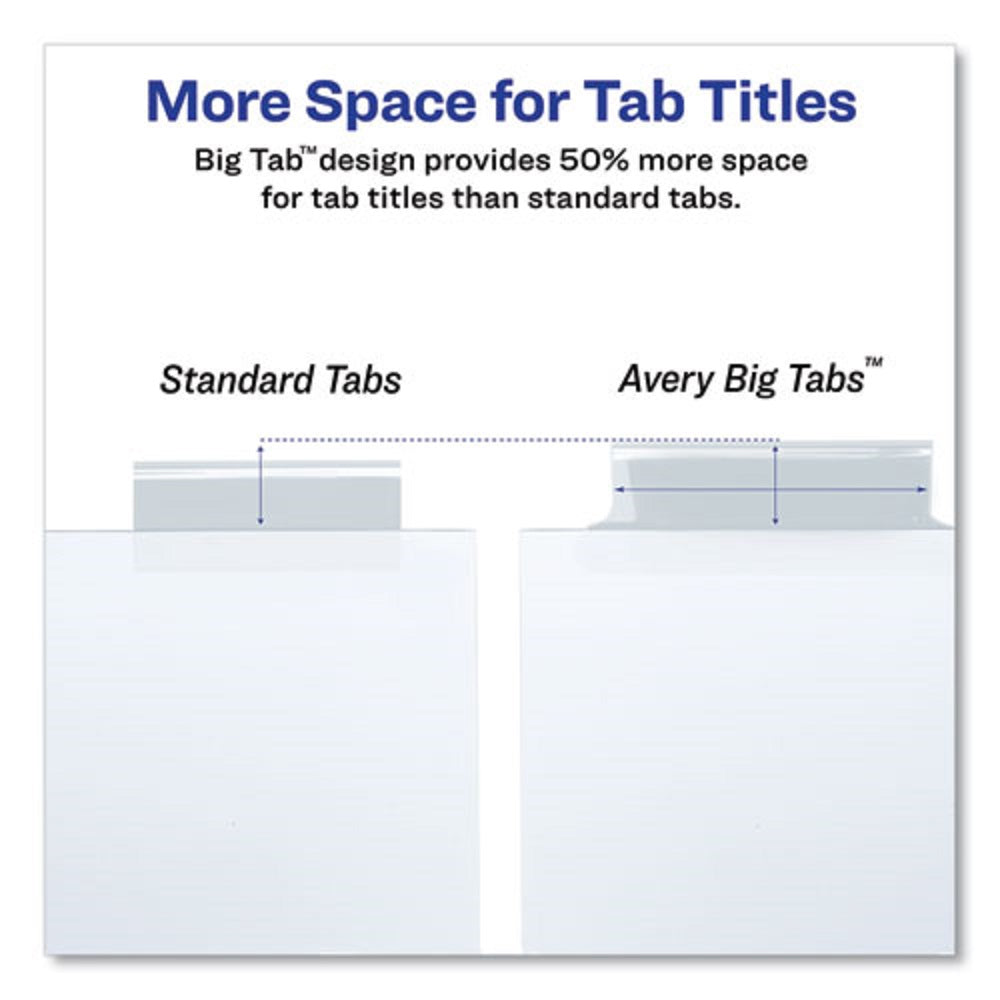 INSERTABLE BIG TAB DIVIDERS - 5 TAB