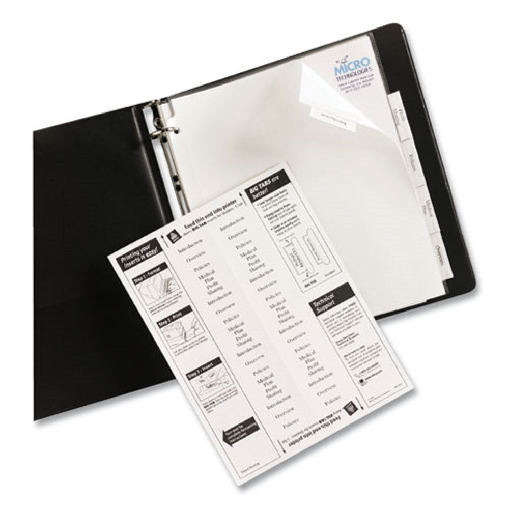 INSERTABLE BIG TAB DIVIDERS - 5 TAB