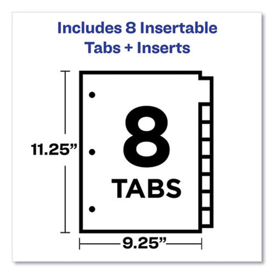 INSERTABLE BIG TAB DIVIDERS - 8 TAB