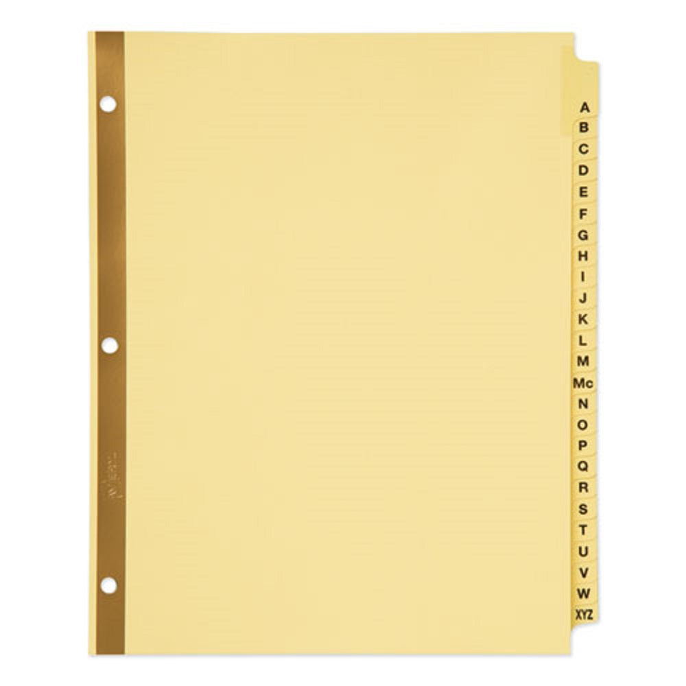 LAMINATED TAB DIVIDERS - GOLD REINFORCED BINDING EDGE - LETTER