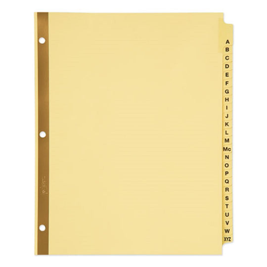 LAMINATED TAB DIVIDERS - GOLD REINFORCED BINDING EDGE - LETTER