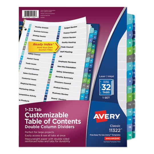 READY INDEX TWO COLUMN - MULTICOLOR DIVIDERS