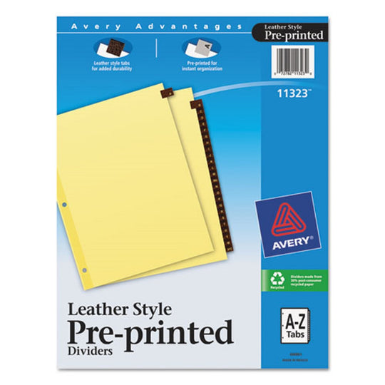 PREPRINTED TAB DIVIDERS - CLEAR REINFORCED EDGE