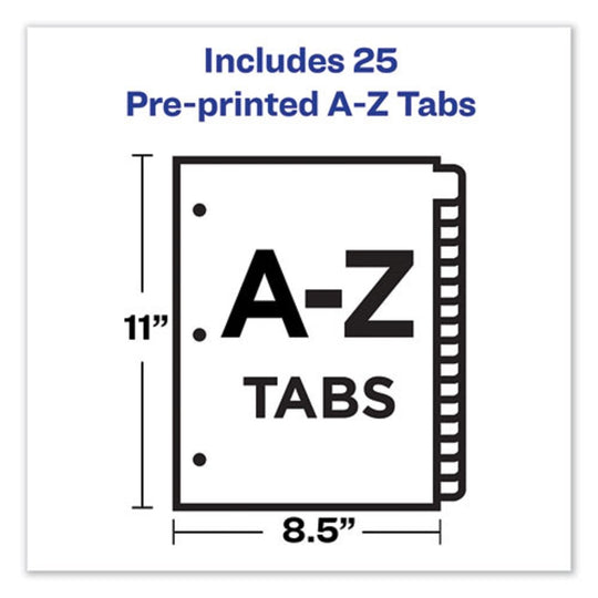 PREPRINTED TAB DIVIDERS - CLEAR REINFORCED EDGE