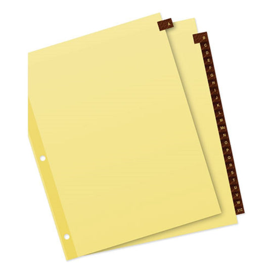 PREPRINTED TAB DIVIDERS - CLEAR REINFORCED EDGE