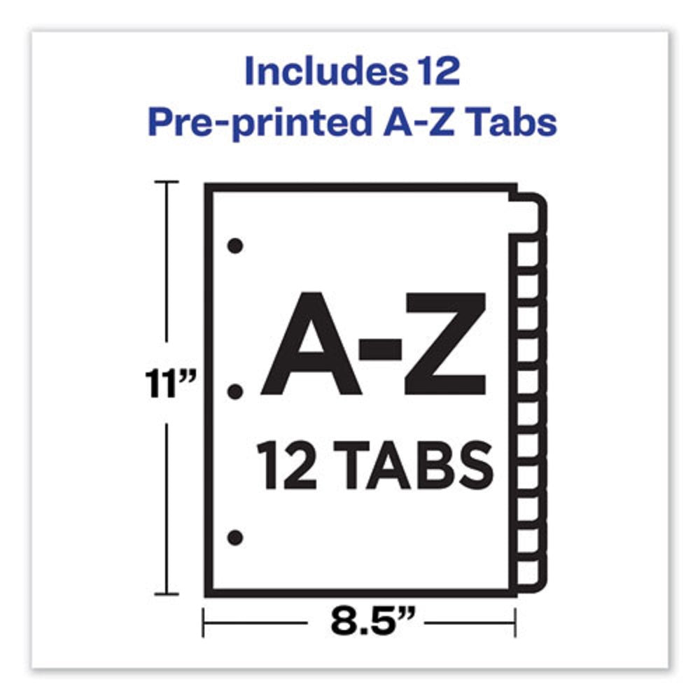 Preprinted A-Z Plastic Dividers Multicolor