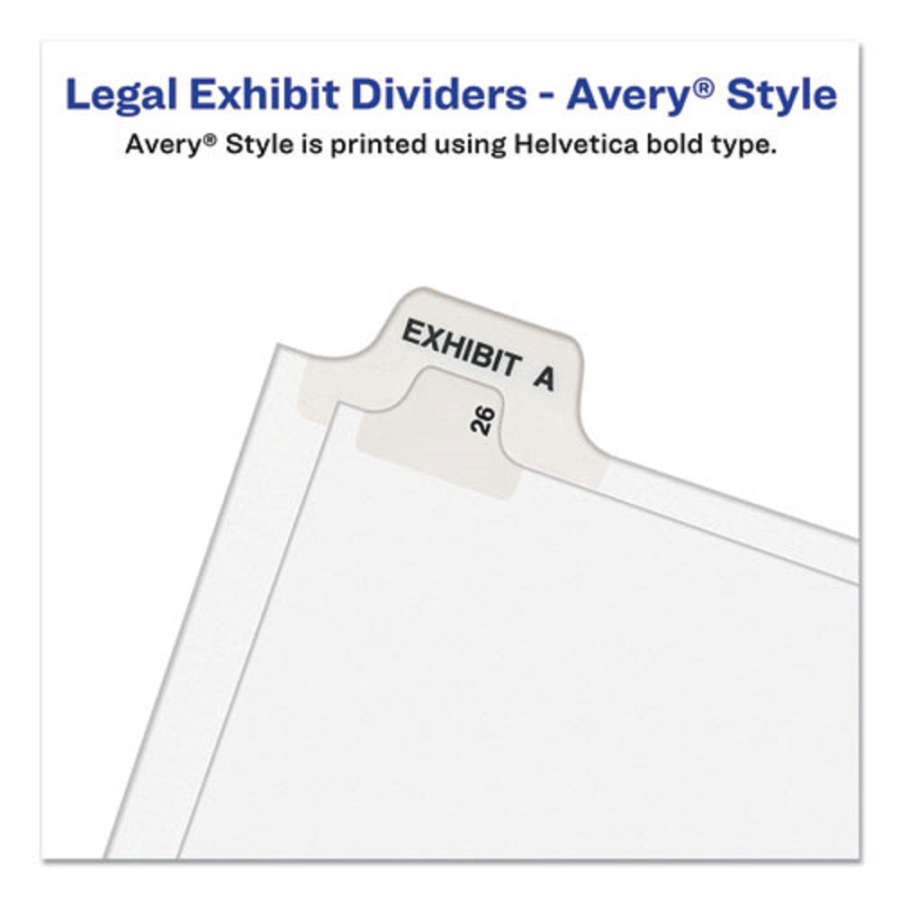 INDEX DIVIDERS - AVERY STYLE - 25 TAB - WHITE