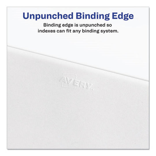 INDEX DIVIDERS - AVERY STYLE - 25 TAB - WHITE