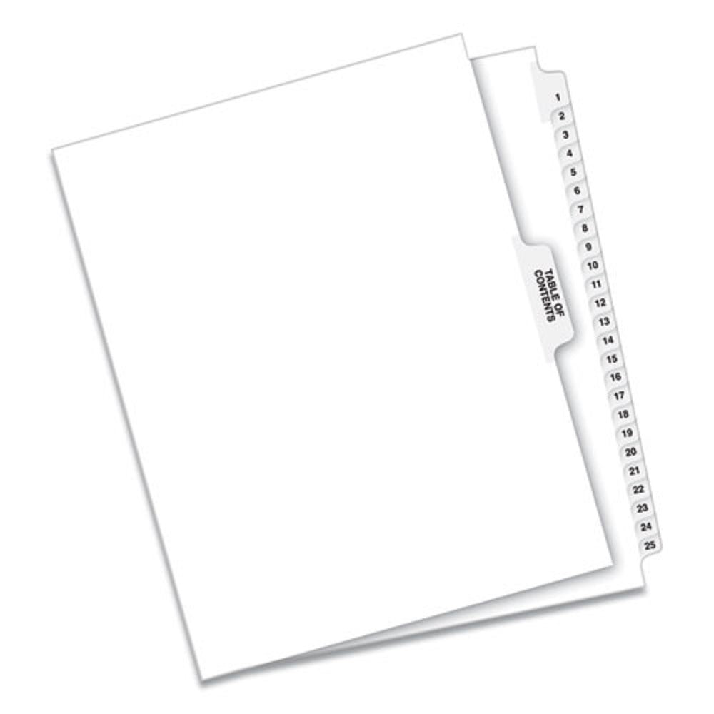 INDEX DIVIDERS - AVERY STYLE - 25 TAB - WHITE