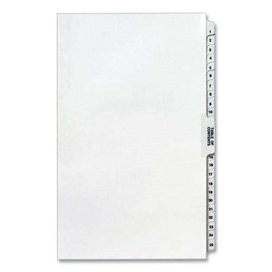 LEGAL EXHIBIT SIDE TAB INDEX DIVIDERS - AVERY STYLE - WHITE