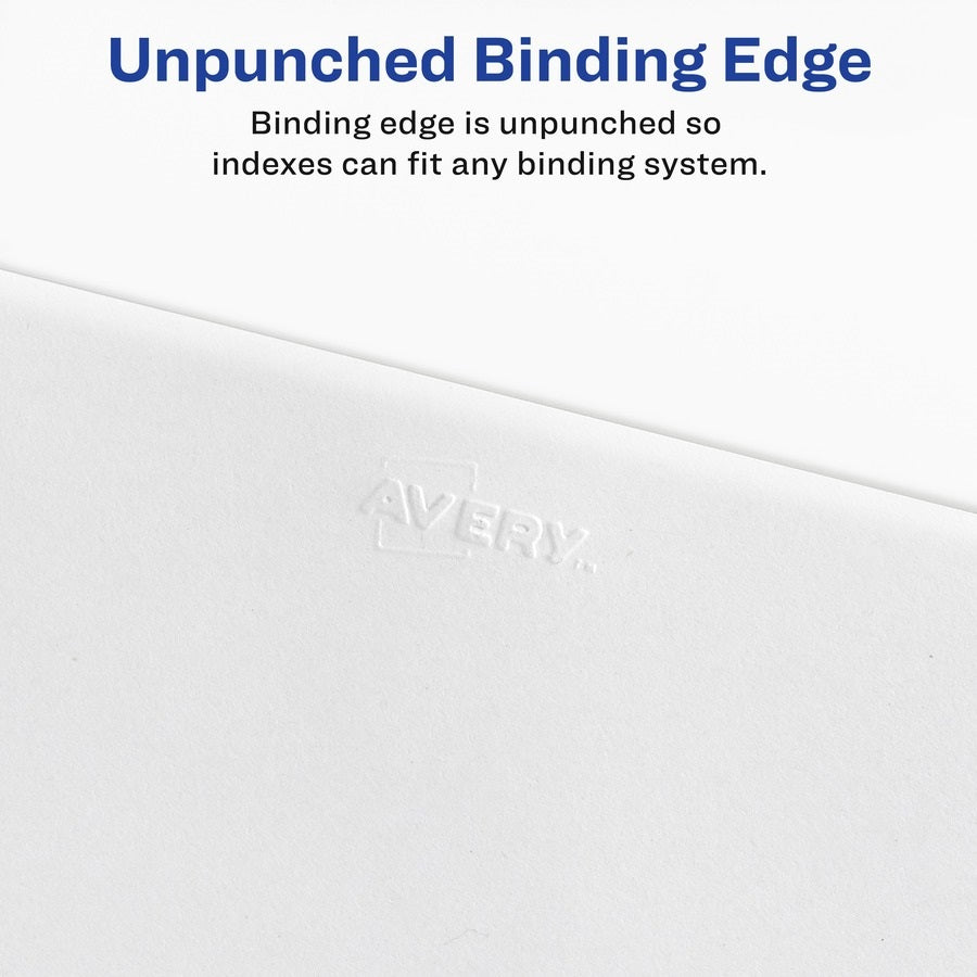 PREPRINTED LEGAL EXHIBIT SIDE TAB INDEX DIVIDERS, AVERY STYLE - WHITE