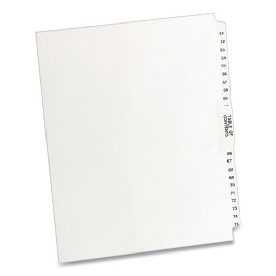 PREMIUM COLLATED LEGAL EXHIBIT DIVIDERS W/ TABLE OF CONTENTS TAB - AVERY STYLE