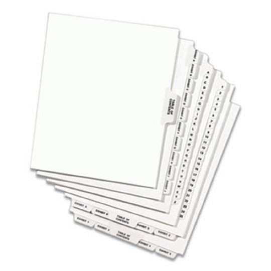 PREMIUM COLLATED LEGAL EXHIBIT DIVIDERS W/TABLE OF CONTENTS TAB - AVERY STYLE