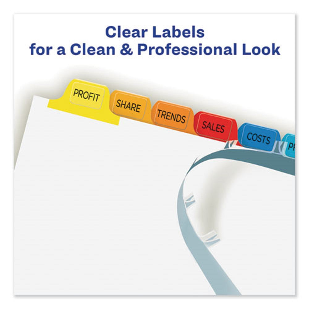 INDEX MAKER - CLEAR LABEL DIVIDER - COLOR TABS - LETTER